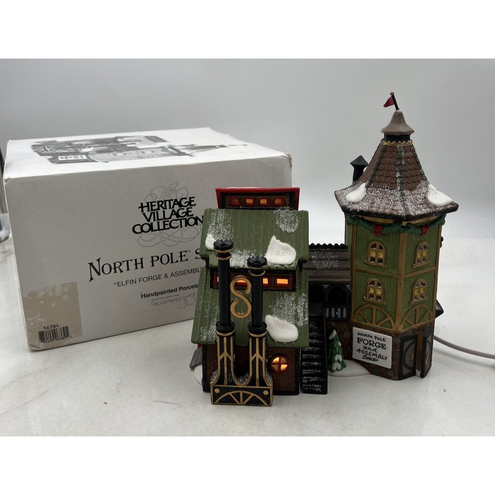 Dept 56 North Pole Series Elfin Forge and Assembly Shop 56384 Village House